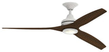 Fanimation Spitfire Ceiling 48" Fan With LED Light, Matte White/Whiskey Wood