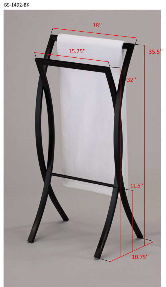 Rusbac Metal Towel Stand (Black)