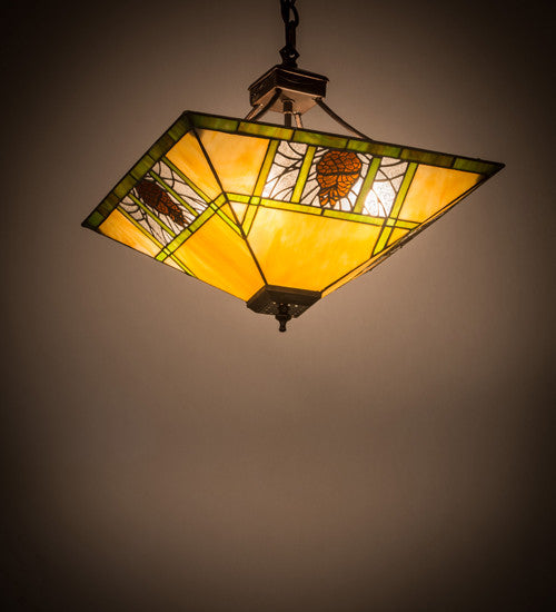 17Sq Pinecone Ridge Inverted Pendant