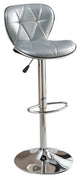 Benzara BM167126 Polyurethane Swivel Barstool Silver, Set of 2