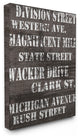 "Division St Distressed Chicago Streets" Oversized Stretched Canvas Wall Art