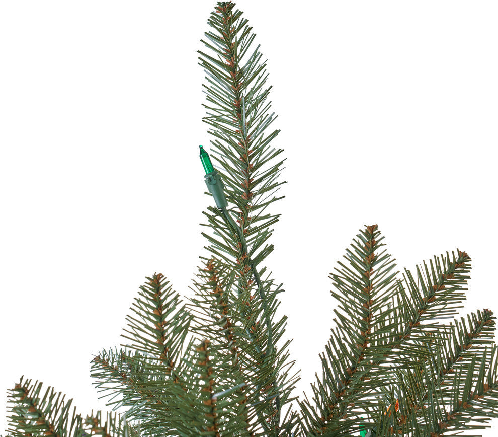 7-foot Fraser Fir Pre-Lit or Unlit String Light Hinged Artificial Christmas Tree, Pre-Lit Multi-Colored