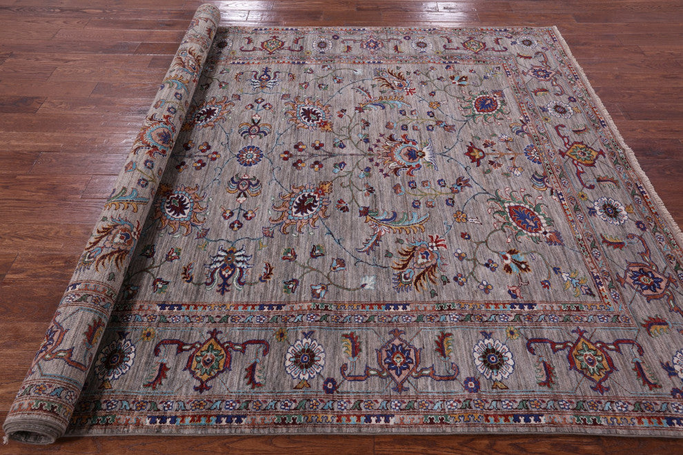 Persian Tabriz Handmade Wool Rug 7' 0" X 9' 8" Q9884