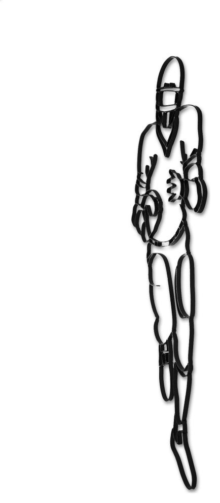 Metal Footbal Running Back Wall Art and Decor