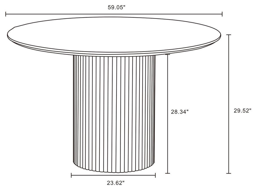 Manhattan Comfort Hathaway Dining Table