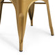 Side Dining Chair, Set of 2, Metal, Gold, Modern, Bistro Restaurant Hospitality