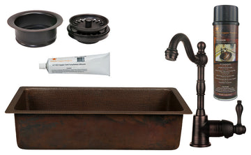 Bar/Prep Sink, Faucet  and Accessories Package- BSP4_BREC28DB-G