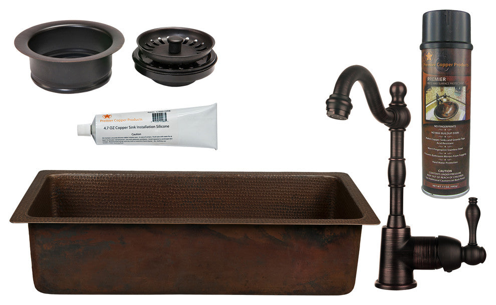 Bar/Prep Sink, Faucet  and Accessories Package- BSP4_BREC28DB-G
