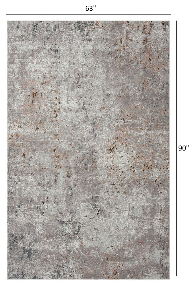 5??x 8??Light Gray Modern Abstract Area Rug
