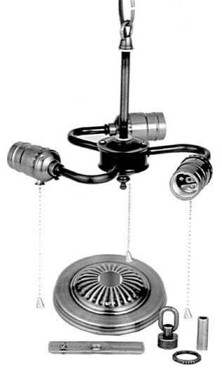 Meyda Lighting 22778 3LT Pullchn "S" Clstr/Wire/Canopy