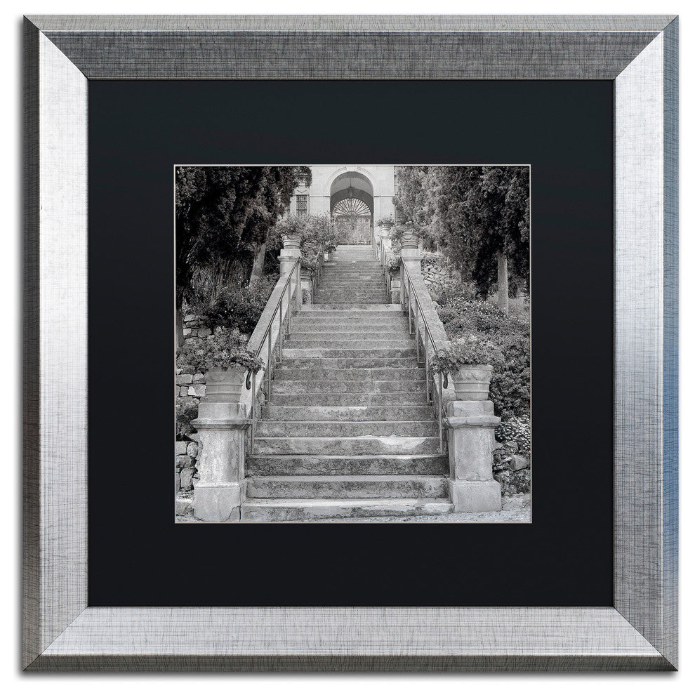 Alan Blaustein 'Liguria II' Art, Silver Frame, Black Mat, 16x16