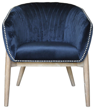 Nadia Club Chair, Navy Blue