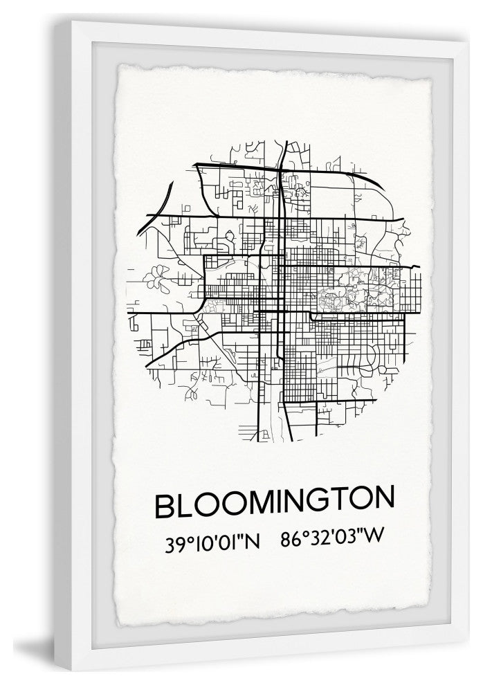 "Bloomington Coordinates" Framed Painting Print, 24x36