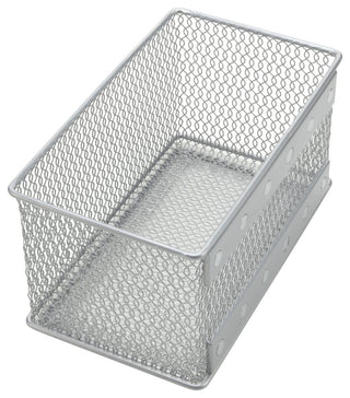 YBM Home Wire Mesh Storage Basket Silver 7.75"x4.3"x4.3"