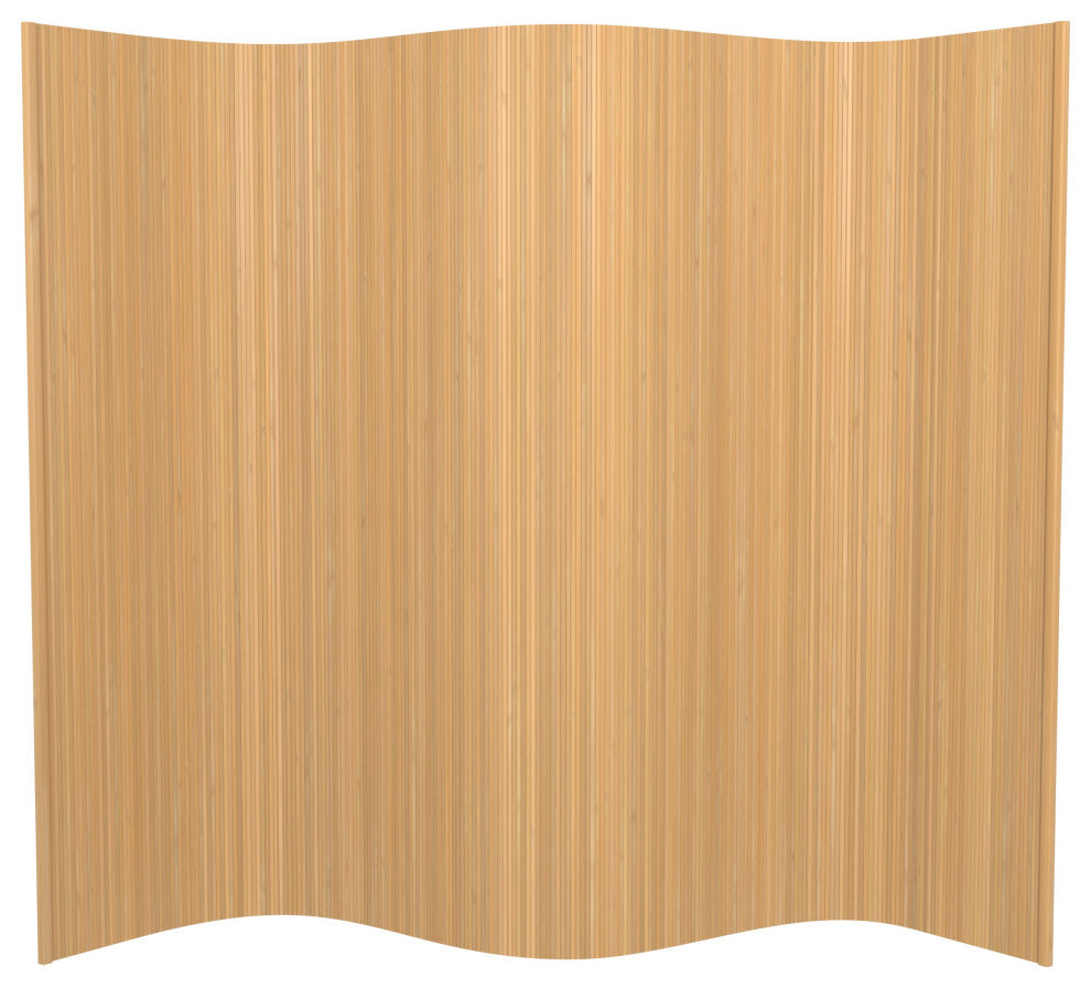 6' Tall Bamboo Wave Screen, Honey