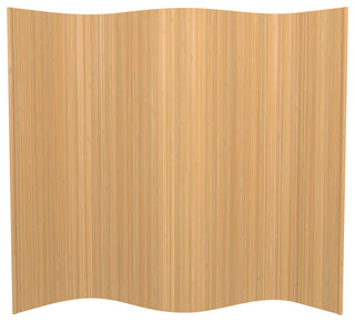 6' Tall Bamboo Wave Screen, Honey