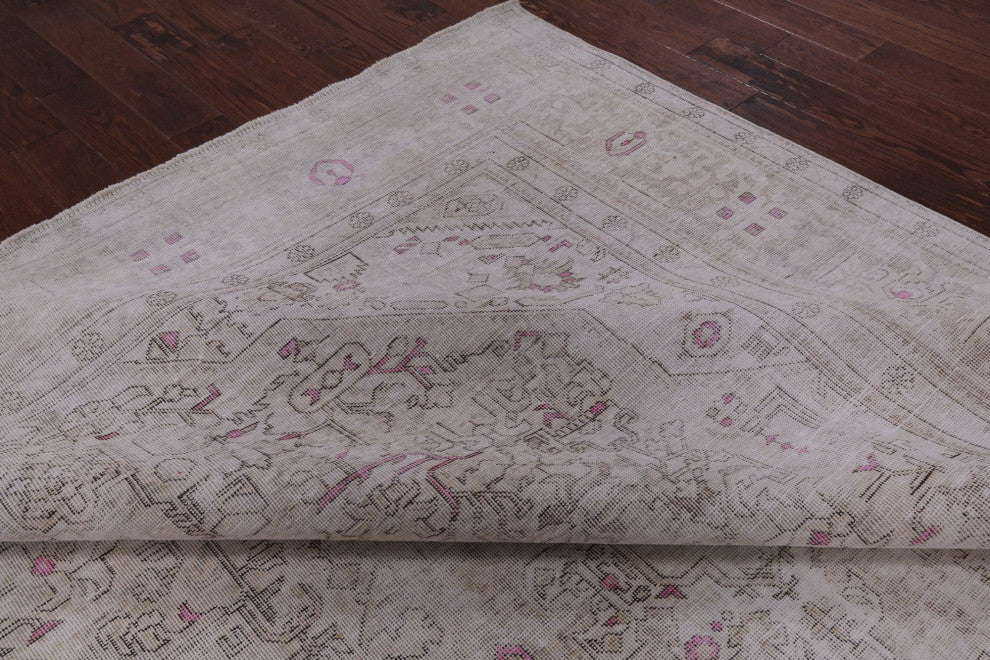 Persian Vintage White Wash Handmade Rug 9' 6" X 12' 1" Q4631