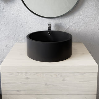 Monaco Round Vessel Sink, Matte Black