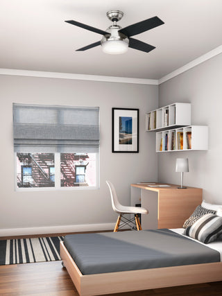 Hunter Fan Company 44" Dempsey Brushed Nickel Ceiling Fan With Light/Remote