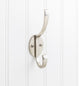 5-7/8" Double zinc wall mount hook. Finish: SN.