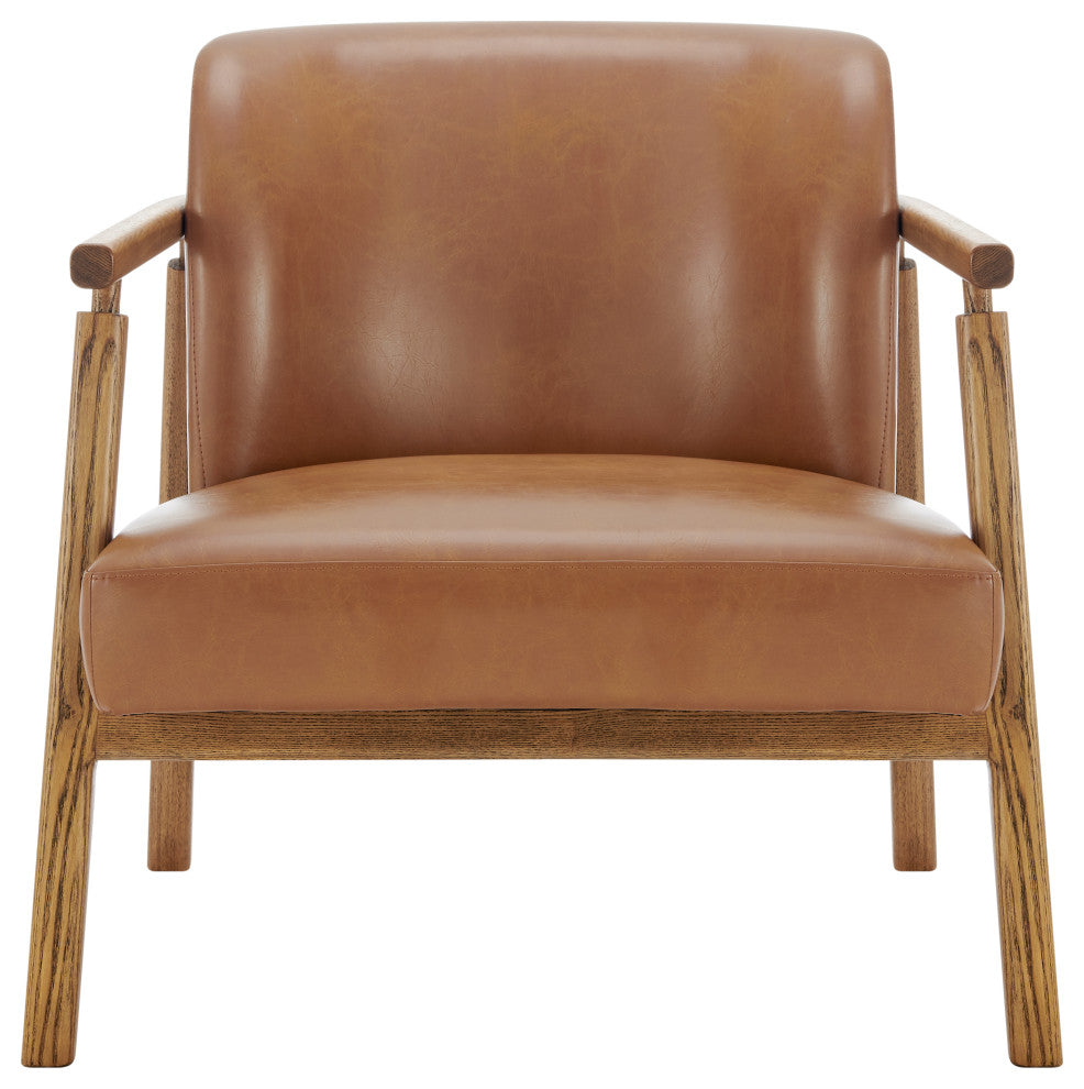 Reiner Accent Arm Chair, Borneo Chocolate, Pu