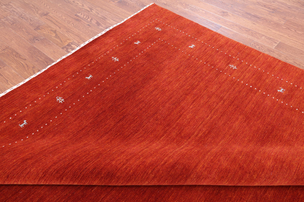 8' 11" X 11' 8" Persian Gabbeh Handmade Wool Rug Q11358