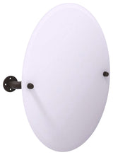 Pipeline Frameless Oval Wall Mounted Tilt Mirror, Oil Rubbed Bronze
