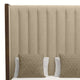 Nativa Interiors Irenne Vertical Channel Bed, Flax, King, High 87"