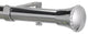 Sileste Non-Telescoping Curtain Rod, Chrome, 48''''
