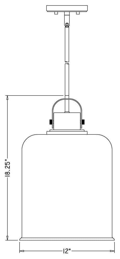 Zlite 340P12-CH 1-Light Pendant, Clear Seeded