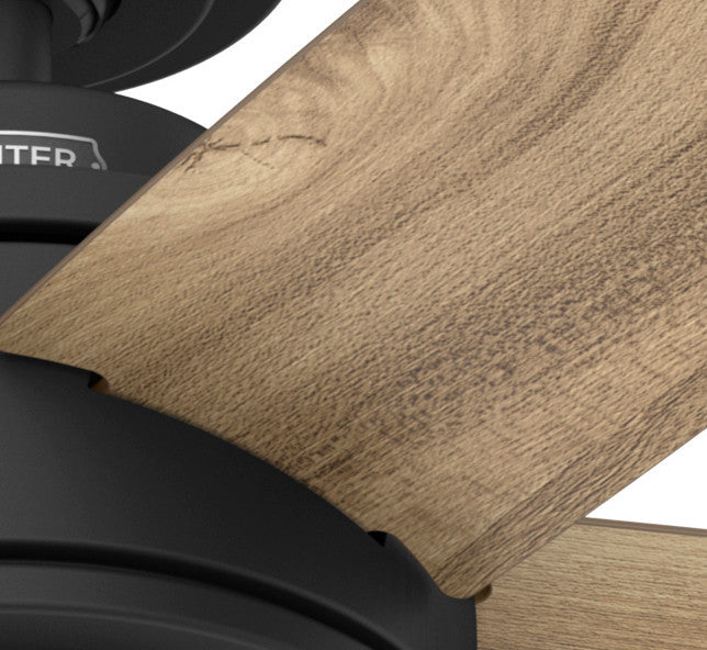 Hunter 44" Margo Matte Black Ceiling Fan, LED Light Kit and Handheld Remote