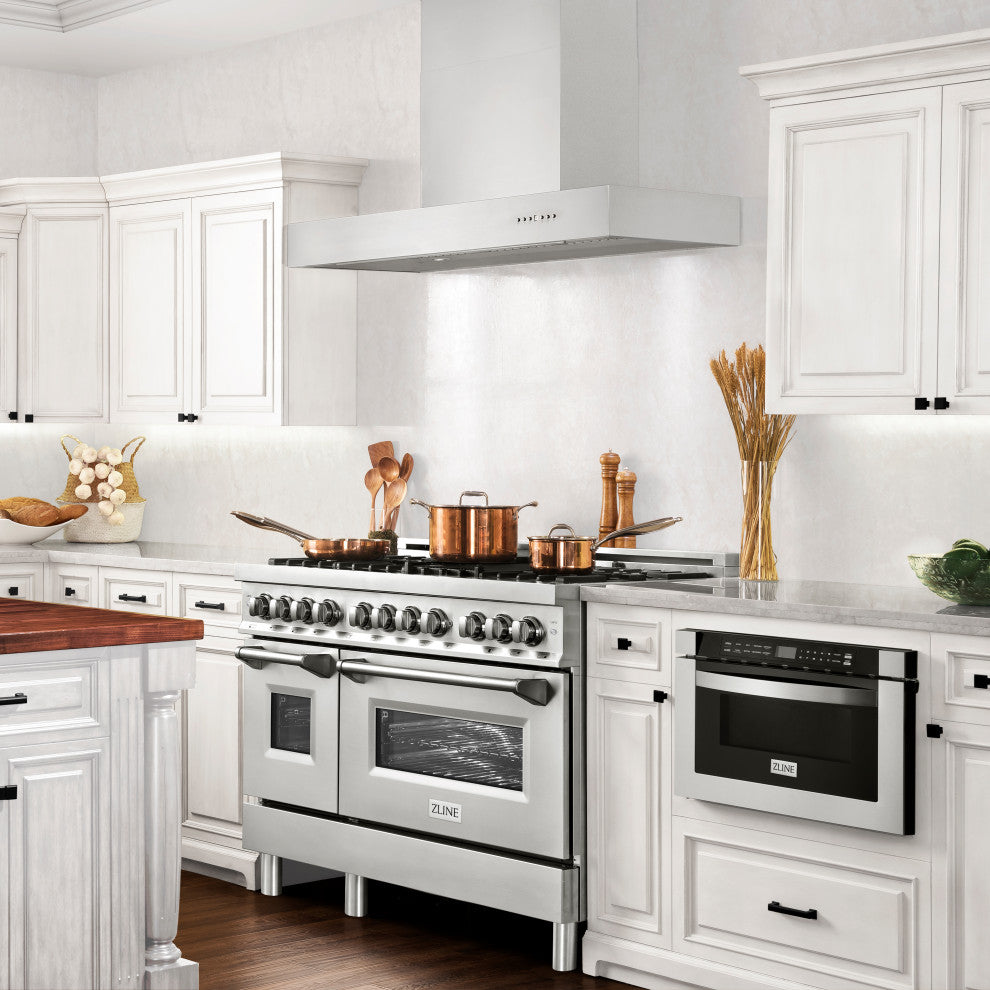 ZLINE 48 in. Wall Range Hood, Stainless Steel, KECOM-48