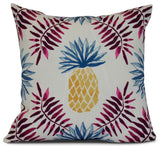 Purple Pineapple and Spike, Geometric Print Pillow, 16"x16"