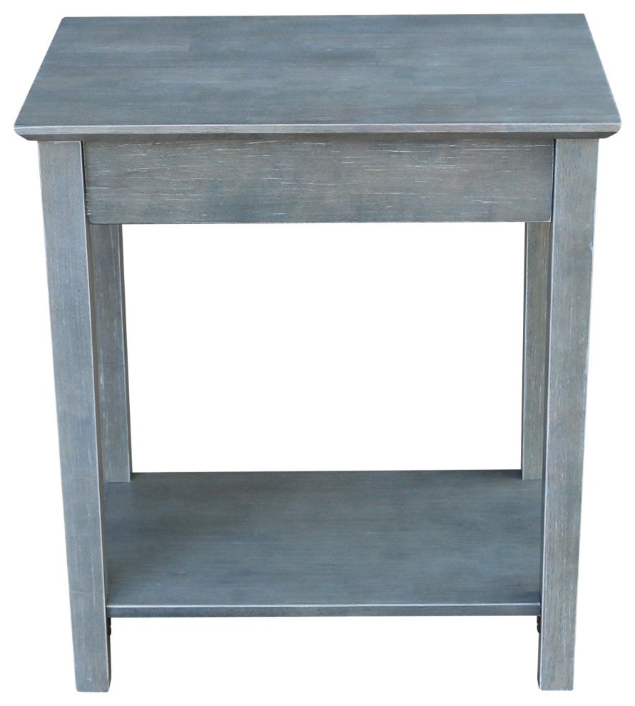 Narrow End Table, Heather Grey-Antique Washed