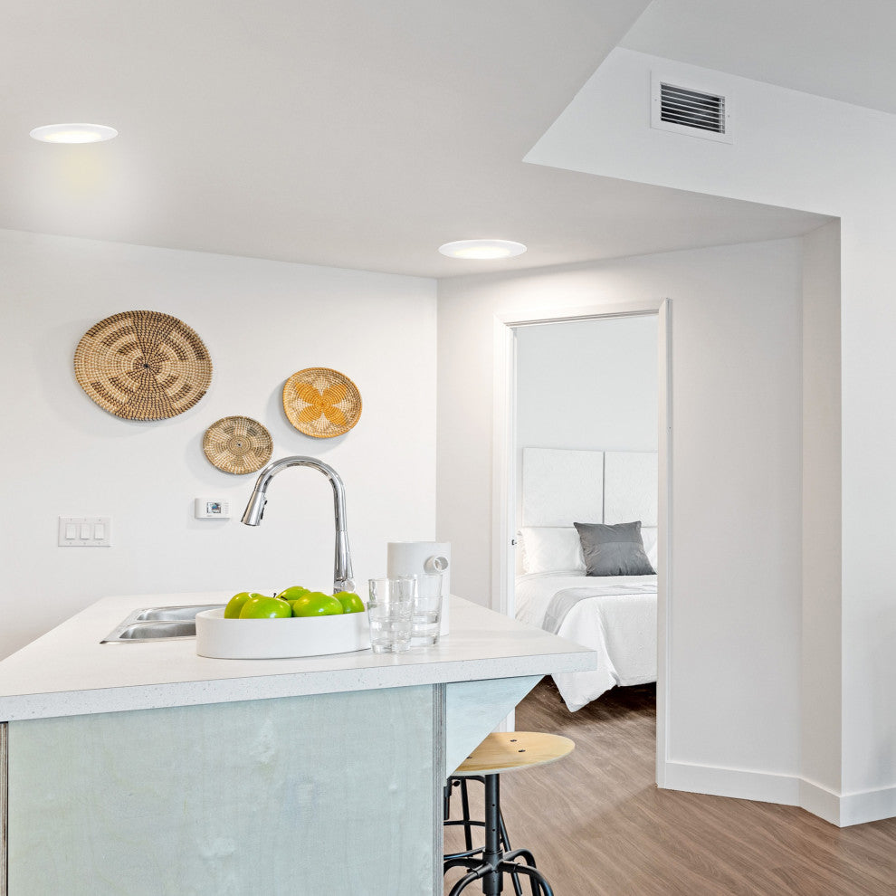 1-Light, 12W LED Retro Fit Recessed Ceiling Light, White