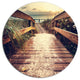 Vintage Wooden Bridge To Seashore, Seashore Round Metal Wall Art, 11"