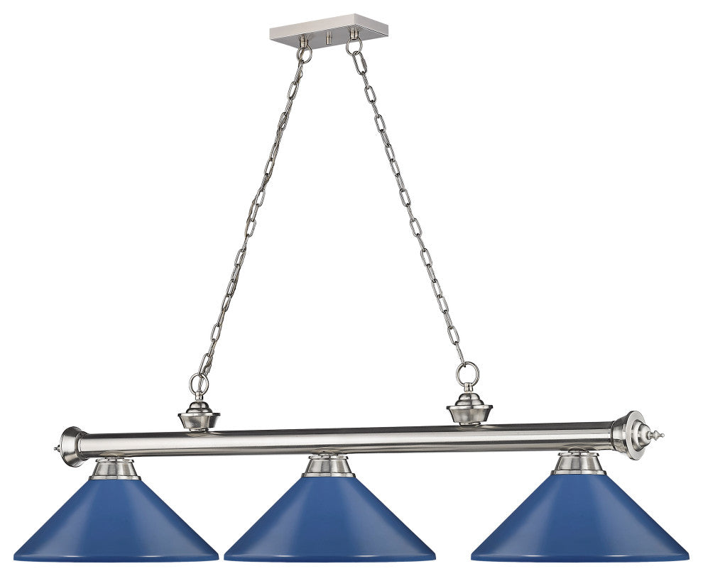 Zlite 2306-3BN-MNB 3-Light Billiard, Navy Blue