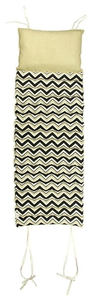 70" Urban Life Chevron Outdoor Furniture Lounge Cushion, Turquoise Blue