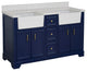 Zelda 60" Bathroom Vanity, Royal Blue, Quartz, Double