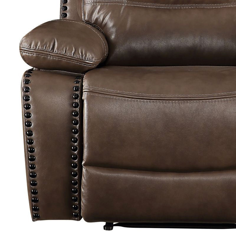 Aashi Recliner, Power Motion, Brown Leather-Gel Match