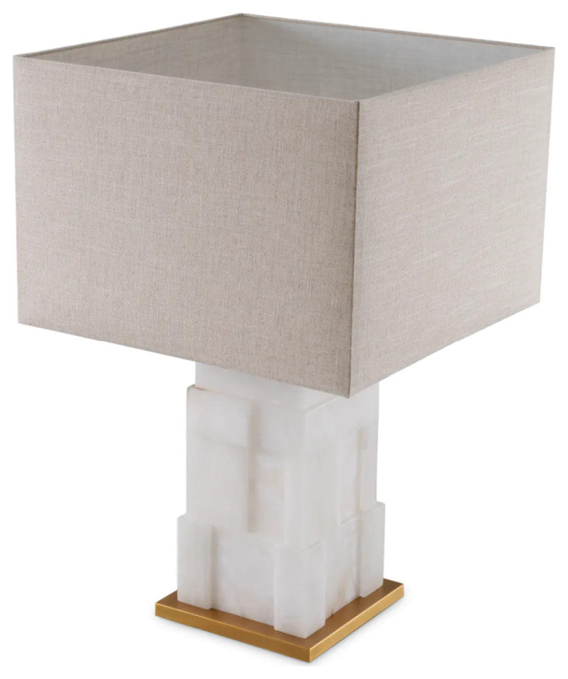 Alabaster Base Table Lamp, Eichholtz Fabiano
