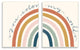 You Color My World Rainbow Script Phrase Design Illustration, 2pc, each 13 x 19