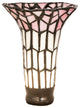 Meyda lighting 17624 4"W X 5.5"H Tiffany Pond Lily Pink and White Shade
