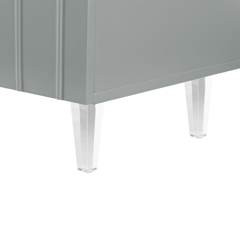 TOV Furniture Deco Grey Lacquer Buffet