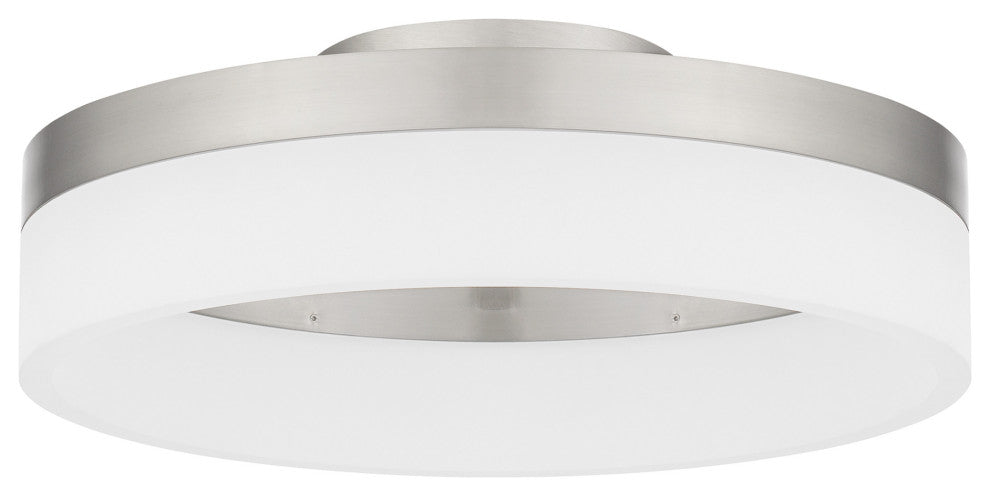 Quoizel PCOH1608 Cohen 12"W LED Flush Mount Ceiling Fixture - Brushed Nickel
