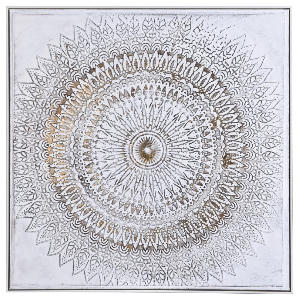 Makenna Soft Tapestry II Handpainted Framed Mendala Canvas