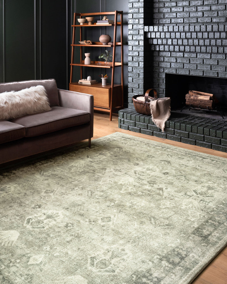 Loloi II Rosette Grey/Ivory Plush Area Rug, 2'-2" X 5'