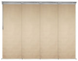 Osweald 4-Panel Track Extendable Vertical Blinds 48-88"W, Satin Nickel Track, 91.4" H