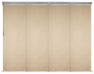 Osweald 4-Panel Track Extendable Vertical Blinds 48-88"W, Satin Nickel Track, 91.4" H