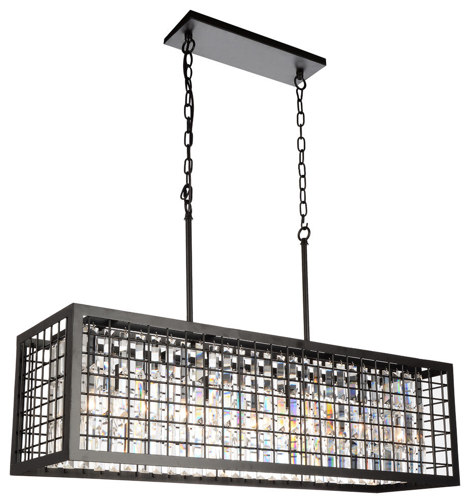Meghna 4 Light Down Chandelier With Brown Finish